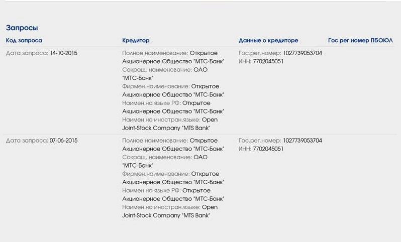 Кредитная история #3 (screenshot)